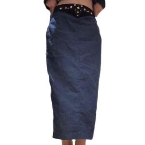 Vintage Howard Wolf Size 8 Denim Maxi Cowgirl Skirt